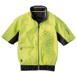 アイズフロンティア　#10215　フルハーネス対応 ユーロテイスト A.S. 半袖ジャケット　スクリームイエロー　３Ｌ