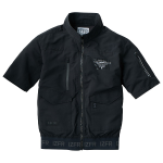 アイズフロンティア　#10225　フルハーネス対応 ユーロテイスト A.S. 半袖ジャケット　ブラック　Ｌ