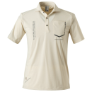 アイズフロンティア　＃１１５　接触冷感 ストレッチナイロン半袖ポロシャツ　デザートベージュ　ＬＬ