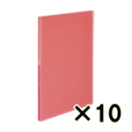 （ケース販売）コクヨ　グラッセル　クリヤーブック固定式　Ａ４－Ｓ２０枚　コーラルピンク　１０冊