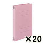 （ケース販売）コクヨ　フラットファイルＷ樹脂製とじ具　Ａ４縦　２５ｍｍとじ　ピンク　２０冊