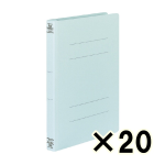 （ケース販売）コクヨ　フラットファイルＷ樹脂製とじ具　Ａ４縦　２５ｍｍとじ　青　２０冊