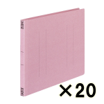 （ケース販売）コクヨ　フラットファイルＶ樹脂製とじ具　Ａ４横　１５ｍｍとじ　ピンク　２０冊