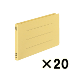 （ケース販売）コクヨ　統一伝票用フラットファイル樹脂製とじ具　Ｂ４ １／３横　イエロー　２０冊