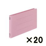 （ケース販売）コクヨ　統一伝票用フラットファイル樹脂製とじ具　Ｂ４ １／３横　ピンク　２０冊
