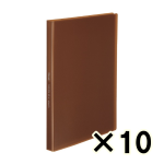 （ケース販売）コクヨ　グラッセル　クリヤーブック固定式　Ａ４－Ｓ　４０枚　ブラウン　１０冊