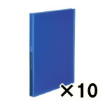 （ケース販売）コクヨ　グラッセル　クリヤーブック固定式　Ａ４－Ｓ　４０枚　ブルー　１０冊