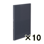 （ケース販売）コクヨ　グラッセル　クリヤーブック固定式　Ａ４－Ｓ　２０枚　ブラック　１０冊