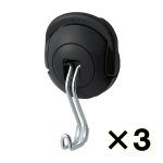 （ケース販売）コクヨ　超強力マグネットフック　タフピタ　最大保持荷重約５ｋｇｆ　黒　３個