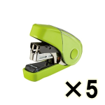 （ケース販売）ＭＡＸ　マックス　ホッチキス　サクリフラット　ライトグリーン　５個