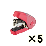 （ケース販売）ＭＡＸ　マックス　ホッチキス　サクリフラット　ピンク　５個