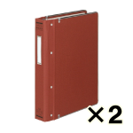 （ケース販売）コクヨ　バインダーＭＰ　Ｂ５縦　布貼・ふち金付　２００枚収容　赤　２冊