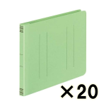 （ケース販売）コクヨ　フラットファイルＶ樹脂製とじ具　Ａ５横　１５ｍｍとじ　緑　２０冊