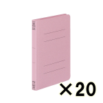 （ケース販売）コクヨ　フラットファイルＶ樹脂製とじ具　Ｂ６縦　１５ｍｍとじ　ピンク　２０冊