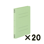 （ケース販売）コクヨ　フラットファイルＶ樹脂製とじ具　Ｂ６縦　１５ｍｍとじ　緑　２０冊