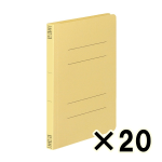 （ケース販売）コクヨ　フラットファイルＶ樹脂製とじ具　Ａ５縦　１５ｍｍとじ　黄　２０冊