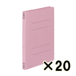 （ケース販売）コクヨ　フラットファイルＶ樹脂製とじ具　Ａ５縦　１５ｍｍとじ　ピンク　２０冊