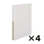 （ケース販売）コクヨ　グラッセル　クリヤーブック固定式　Ａ４－Ｓ　６０枚　オフホワイト　４冊