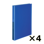 （ケース販売）コクヨ　グラッセル　クリヤーブック固定式　Ａ４－Ｓ　６０枚　ブルー　４冊