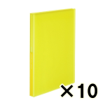 （ケース販売）コクヨ　グラッセル　クリヤーブック固定式　Ａ４－Ｓ　４０枚　イエロー　１０冊