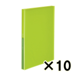 （ケース販売）コクヨ　グラッセル　クリヤーブック固定式　Ａ４－Ｓ　４０枚　ライトグリーン　１０冊