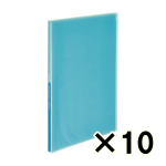 （ケース販売）コクヨ　グラッセル　クリヤーブック固定式　Ａ４－Ｓ　２０枚　ライトブルー　１０冊