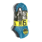 銀イオンソックス　６足組　先丸スニーカー丈　２５～２７ｃｍ