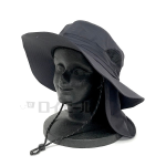 カイテック　冷感調温　紳士　日除けハット　チャコールグレー