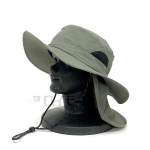 カイテック　冷感調温　紳士　日除けハット　カーキ