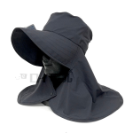 カイテック　冷感調温　婦人　フードハット　チャコールグレー