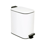 スチールペダルペール　スクエア 縦型　５Ｌ　ホワイト