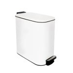 スチールペダルペール　スクエア 縦型　１２Ｌ　ホワイト