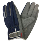 ３８２０　煌　人工皮革手袋　デニム手首ベルト　フックホール付き　Ｍ