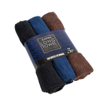 コットンロングタオル　ダークアソート　３Ｐ