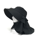 LACQ（ラシク）　フリルメッシュ　ＵＶ　帽子　ブラック