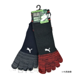 ＰＵＭＡ ソックス　デオストロング　５本指 ミドル　２５.０-２７.０ｃｍ　２足組　杢アソート