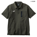 ＰＵＭＡ　半袖アクティブポロシャツ　ＰＷ-３０１４Ｎ　カーキ　３Ｌ