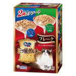 銀のスプーン 三ツ星グルメ パウチ フレーク 2種アソート まぐろ入りかつお&ささみ・まぐろ入りかつお 8袋入