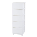 デコニーシーヴォ　５段チェスト　ホワイト　組立式　１台
