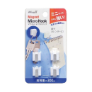 マグエックス　マグネットマイクロフック　白　４個入