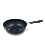 ＩＨ・直火対応　マーブルコート　炒め鍋　ふっ素樹脂加工　２８ｃｍ