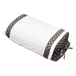 MORIPiLO　紐式高さ調節　白カバー付き　市松チェックそば殻まくら　ＢＲ