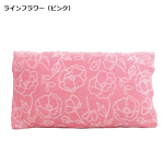 MORIPiLO　のびのびまくらカバー　約３６×５８ｃｍ　ラインフラワー（ピンク）