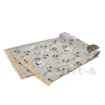 マルチカバー　リバーシブルキャットリーフ　１８０×１８０　ベージュ/ブラウン