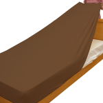 メリーナイト のびのびぴったり ニットシーツ S ブラウン