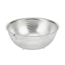 アットアクア　ステン製パンチボウル型ザル　２１ｃｍ　足付