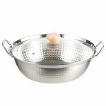 和らぎ　ステンレス製　ガラス蓋付卓上鍋　　２６ｃｍ　ＨＢ-４７８８