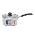 ベジック　ステンレス製　ガラス蓋付き片手鍋　１６ｃｍ　ＨＢ-６５１２