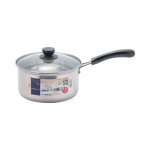 ベジック　ステンレス製　ガラス蓋付片手鍋　１８ｃｍ　ＨＢ６５１３