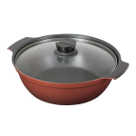 旨味　ふっ素加工　ＩＨ対応　ガラス蓋付卓上鍋　２４ｃｍ　ＨＢ-６９６４